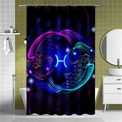 Sign Pisces Zodiac Shower Curtain 48  X 72  (small)  by Mariart