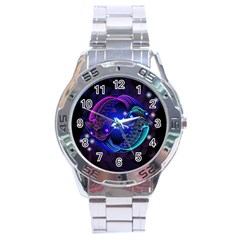 Sign Pisces Zodiac Stainless Steel Analogue Watch by Mariart