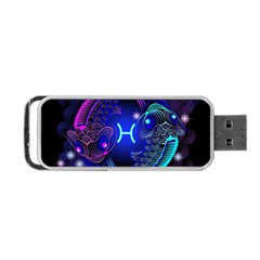 Sign Pisces Zodiac Portable Usb Flash (two Sides) by Mariart