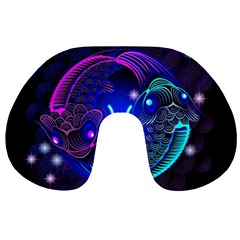 Sign Pisces Zodiac Travel Neck Pillows by Mariart