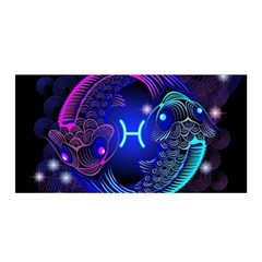 Sign Pisces Zodiac Satin Wrap by Mariart