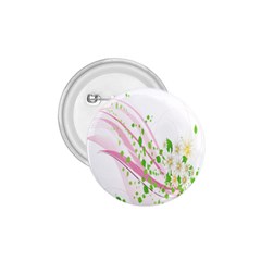 Sunflower Flower Floral Leaf Line Wave Chevron Pink 1 75  Buttons