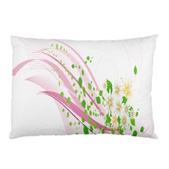 Sunflower Flower Floral Leaf Line Wave Chevron Pink Pillow Case (two Sides) by Mariart