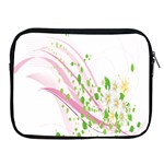 Sunflower Flower Floral Leaf Line Wave Chevron Pink Apple iPad 2/3/4 Zipper Cases Front