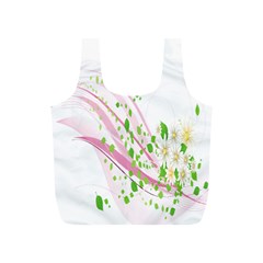 Sunflower Flower Floral Leaf Line Wave Chevron Pink Full Print Recycle Bags (s)  by Mariart