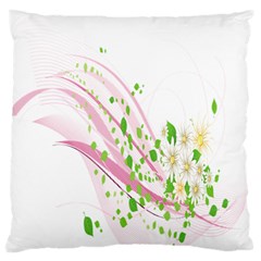 Sunflower Flower Floral Leaf Line Wave Chevron Pink Standard Flano Cushion Case (one Side)