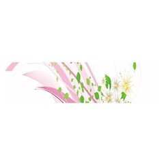 Sunflower Flower Floral Leaf Line Wave Chevron Pink Satin Scarf (oblong)