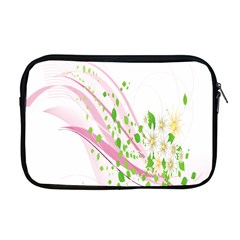 Sunflower Flower Floral Leaf Line Wave Chevron Pink Apple Macbook Pro 17  Zipper Case