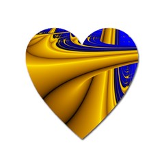 Waves Wave Chevron Gold Blue Paint Space Sky Heart Magnet