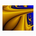 Waves Wave Chevron Gold Blue Paint Space Sky Small Glasses Cloth Front