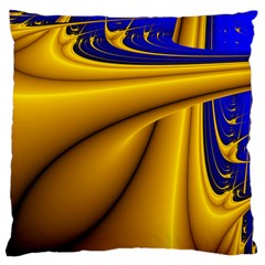 Waves Wave Chevron Gold Blue Paint Space Sky Standard Flano Cushion Case (two Sides)