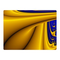 Waves Wave Chevron Gold Blue Paint Space Sky Double Sided Flano Blanket (mini) 