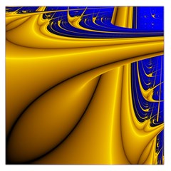 Waves Wave Chevron Gold Blue Paint Space Sky Large Satin Scarf (square)