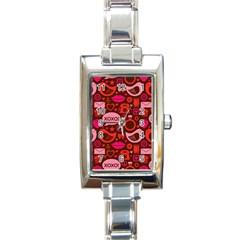 Xoxo! Rectangle Italian Charm Watch by Nexatart