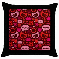 Xoxo! Throw Pillow Case (black) by Nexatart