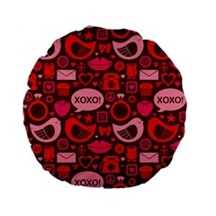 Xoxo! Standard 15  Premium Flano Round Cushions by Nexatart