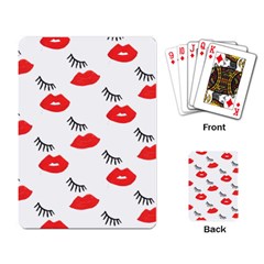 Smooch Pattern Design Playing Card by Nexatart