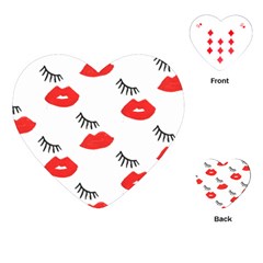 Smooch Pattern Design Playing Cards (heart)  by Nexatart