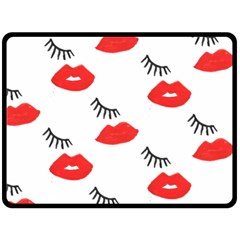 Smooch Pattern Design Fleece Blanket (large)  by Nexatart