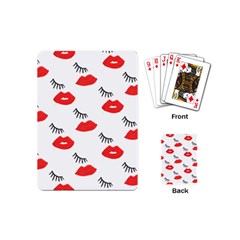 Smooch Pattern Design Playing Cards (mini)  by Nexatart