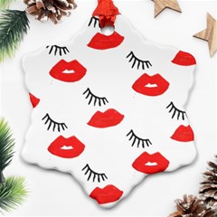 Smooch Pattern Design Ornament (snowflake) by Nexatart