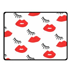 Smooch Pattern Design Double Sided Fleece Blanket (small)  by Nexatart