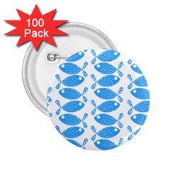 Fish Pattern Background 2 25  Buttons (100 Pack)  by Nexatart