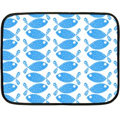 Fish Pattern Background Double Sided Fleece Blanket (mini)  by Nexatart