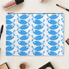 Fish Pattern Background Cosmetic Bag (xl) by Nexatart