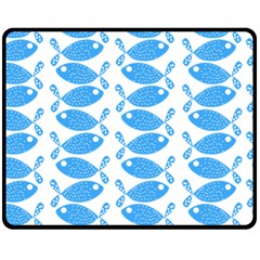 Fish Pattern Background Fleece Blanket (medium)  by Nexatart