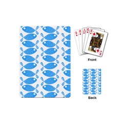 Fish Pattern Background Playing Cards (mini)  by Nexatart