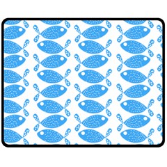 Fish Pattern Background Double Sided Fleece Blanket (medium)  by Nexatart