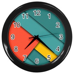 Color Schemes Material Design Wallpaper Wall Clocks (black) by Nexatart