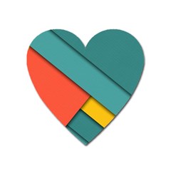 Color Schemes Material Design Wallpaper Heart Magnet by Nexatart