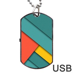 Color Schemes Material Design Wallpaper Dog Tag Usb Flash (two Sides) by Nexatart