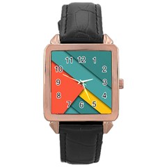 Color Schemes Material Design Wallpaper Rose Gold Leather Watch  by Nexatart