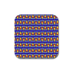 Seamless Prismatic Pythagorean Pattern Rubber Square Coaster (4 Pack)  by Nexatart