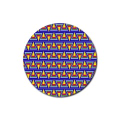 Seamless Prismatic Pythagorean Pattern Rubber Round Coaster (4 Pack)  by Nexatart