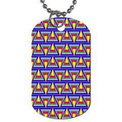 Seamless Prismatic Pythagorean Pattern Dog Tag (two Sides) by Nexatart