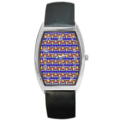 Seamless Prismatic Pythagorean Pattern Barrel Style Metal Watch by Nexatart