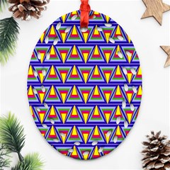 Seamless Prismatic Pythagorean Pattern Oval Filigree Ornament (two Sides) by Nexatart