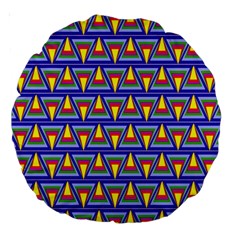 Seamless Prismatic Pythagorean Pattern Large 18  Premium Round Cushions by Nexatart