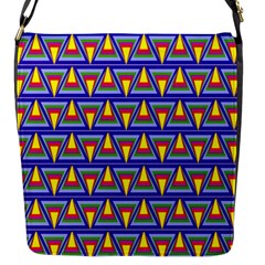 Seamless Prismatic Pythagorean Pattern Flap Messenger Bag (s) by Nexatart