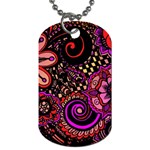 Sunset Floral Dog Tag (One Side) Front