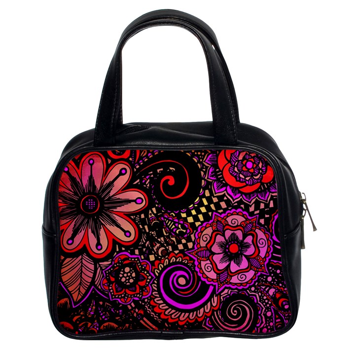 Sunset Floral Classic Handbags (2 Sides)