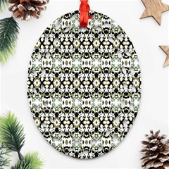 Abstract Camouflage Oval Filigree Ornament (two Sides) by dflcprints