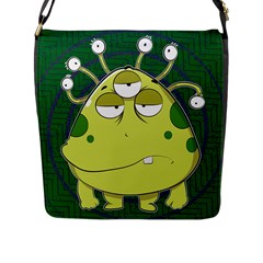 The Most Ugly Alien Ever Flap Messenger Bag (l)  by Catifornia