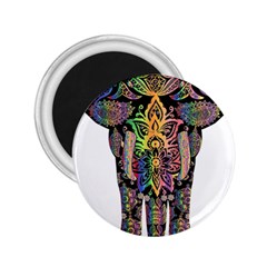 Prismatic Floral Pattern Elephant 2 25  Magnets by Nexatart