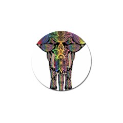 Prismatic Floral Pattern Elephant Golf Ball Marker by Nexatart