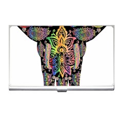 Prismatic Floral Pattern Elephant Business Card Holders by Nexatart